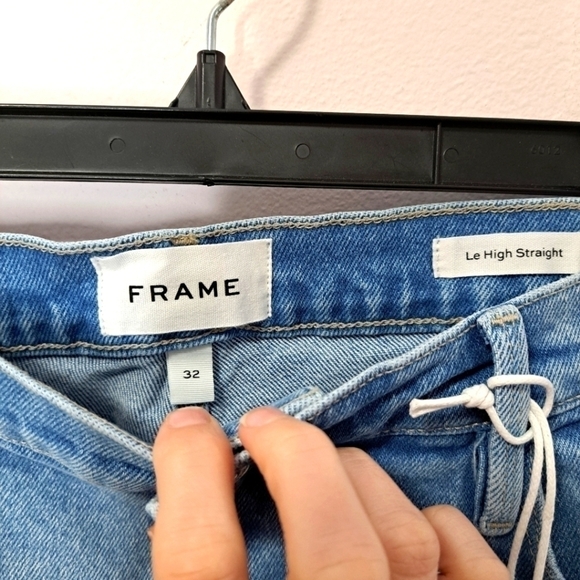 FRAME le high straight high rise jeans kerwin wash 32 NWT - Picture 4 of 6